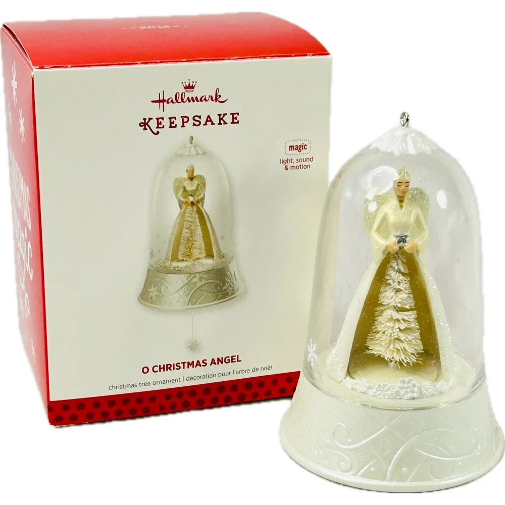 Hallmark O CHRISTMAS ANGEL‎ Keepsake Ornament 2013 Magic Sound Light And Motion